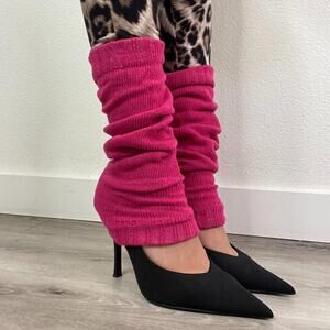 & Other Stories Pink Knit Leg Warmers